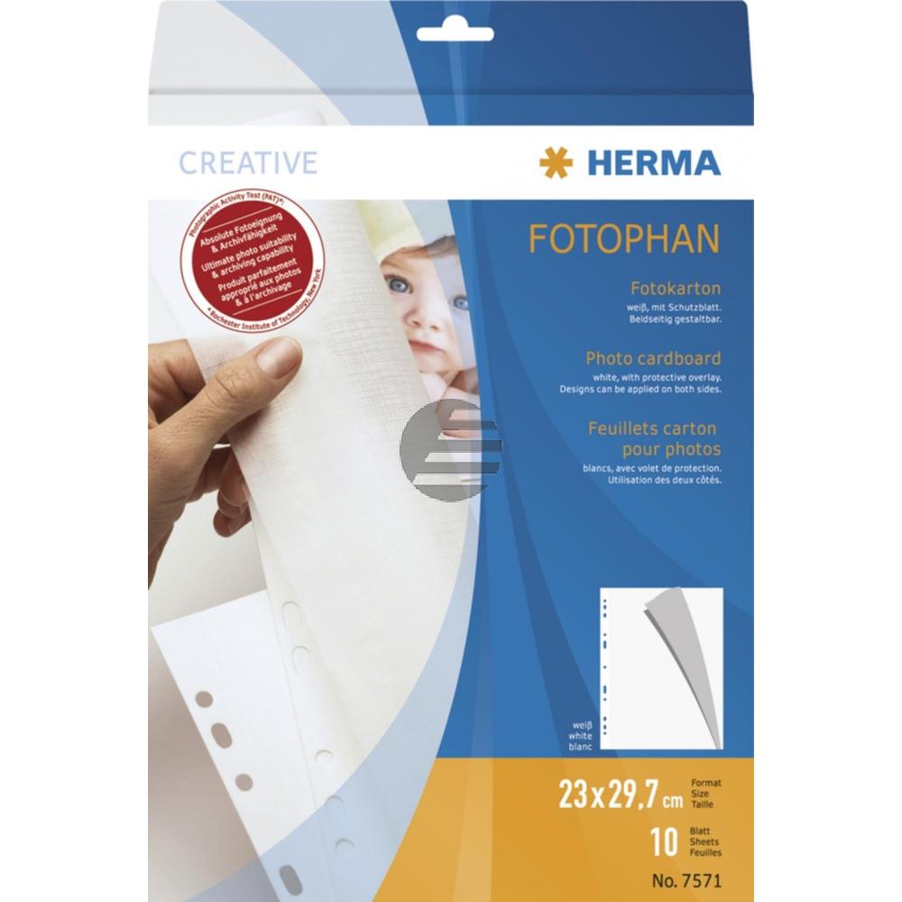 Herma Fotokarton weiß 230 x 297 mm Inh.10 Bl.
