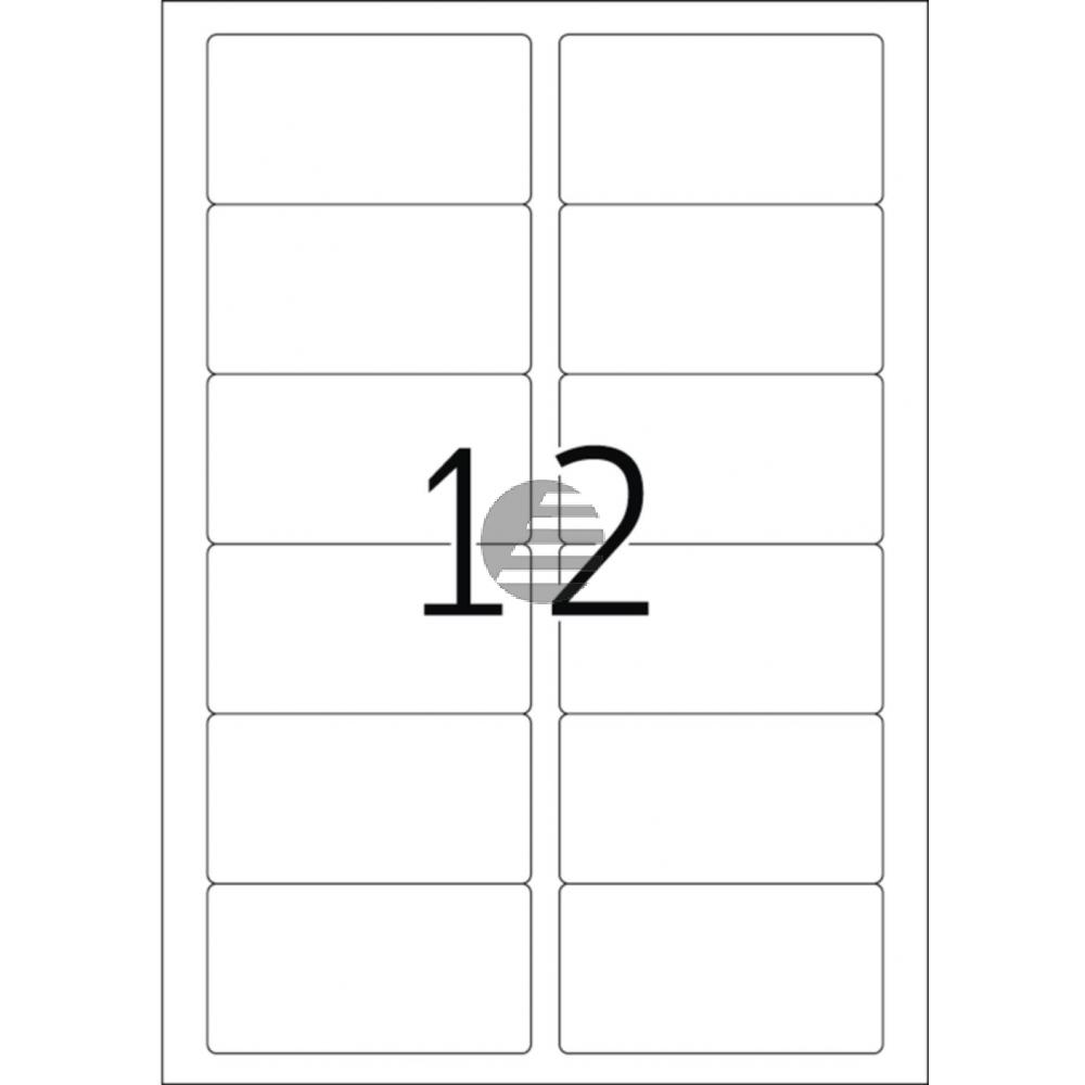 Herma Etiketten A4 weiß 88,9 x 46,6 mm ablösbar Papier Inh.1200