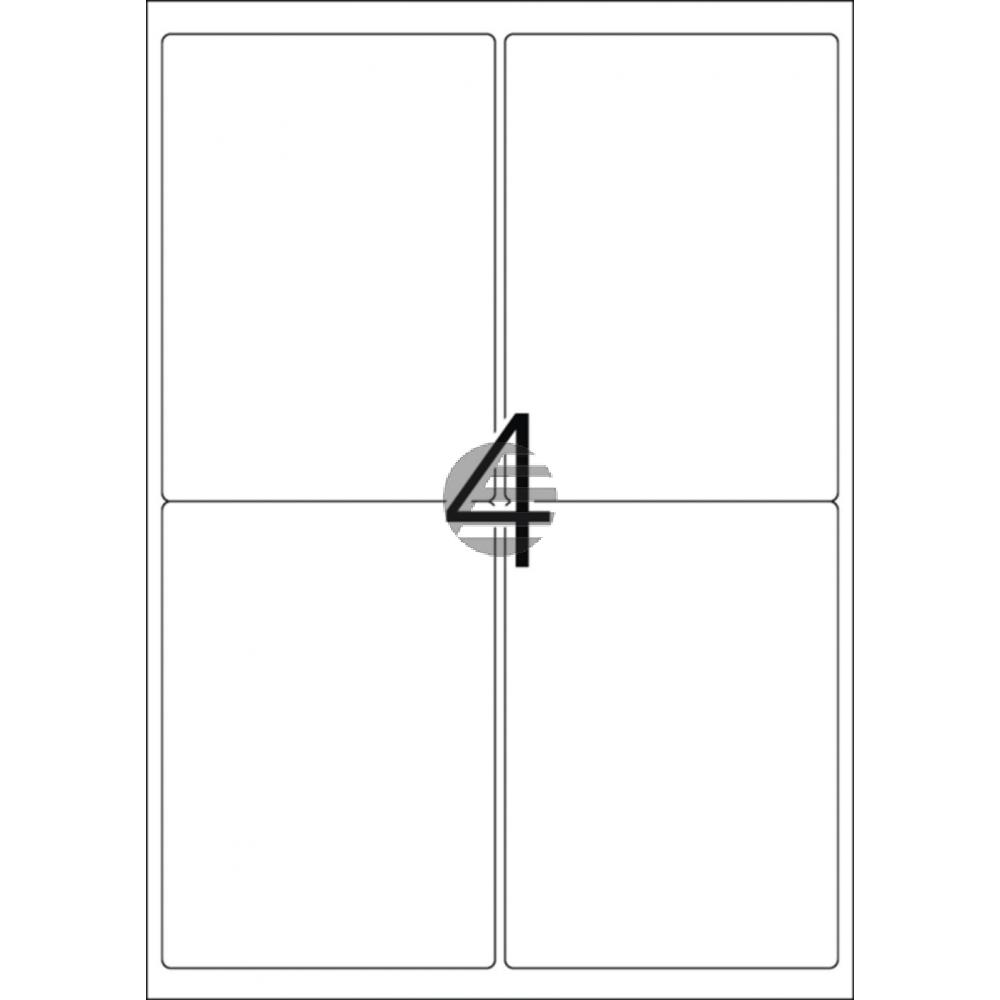 Herma Adressetiketten A4 weiß 99,1 x 139 mm ablösbar Papier Inh.100