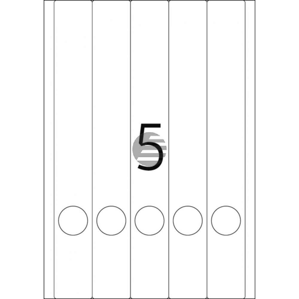 Herma Ordneretiketten weiß 38 x 297 mm ablösbar Papier Inh.125 St.