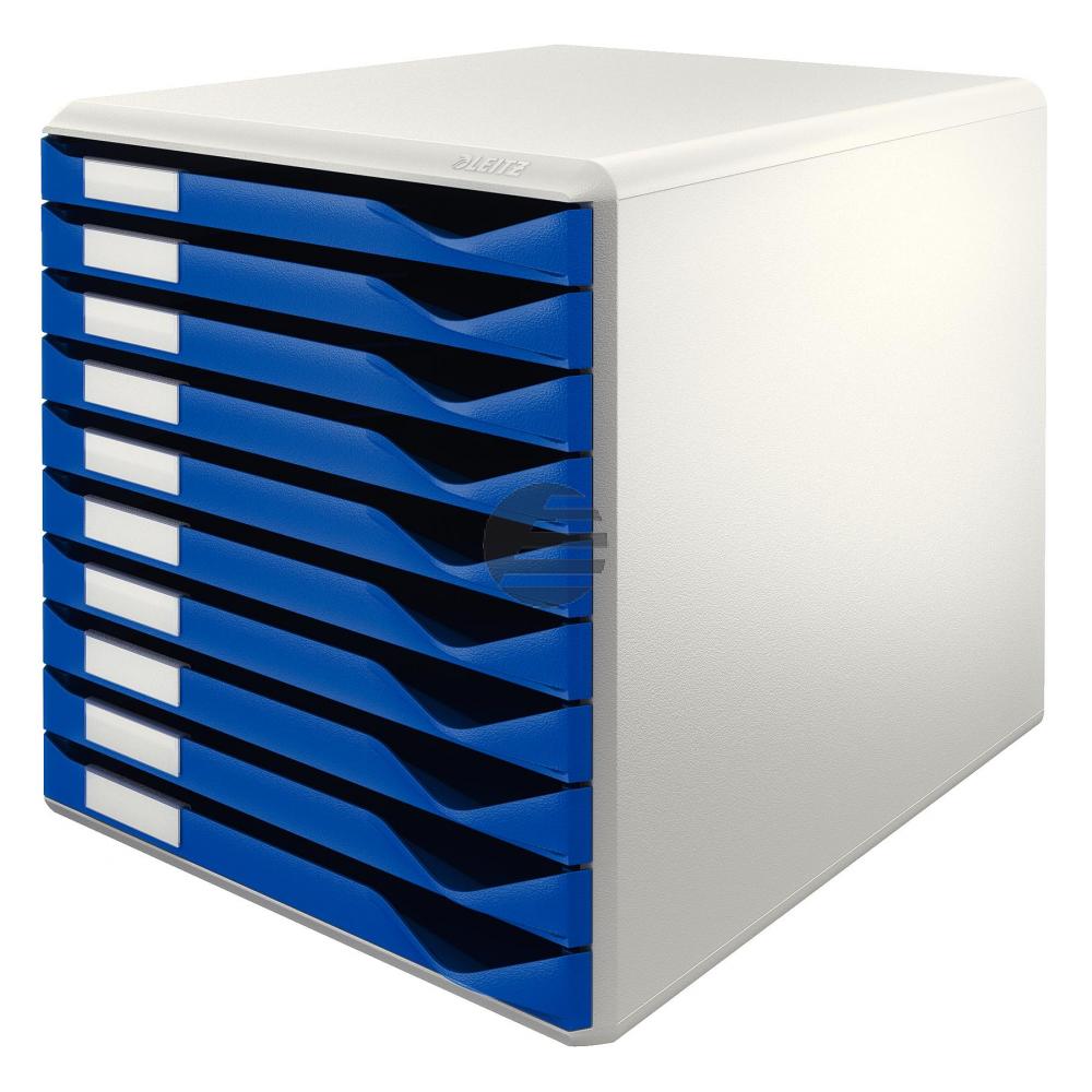 Leitz Bürobox 10 Schübe blau 291 x 352 x 292 mm