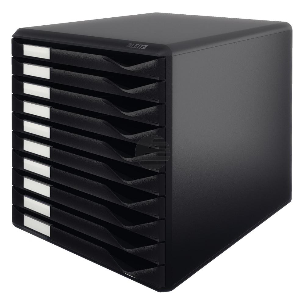 Leitz Bürobox 10 Schübe schwarz 291 x 352 x 190 mm