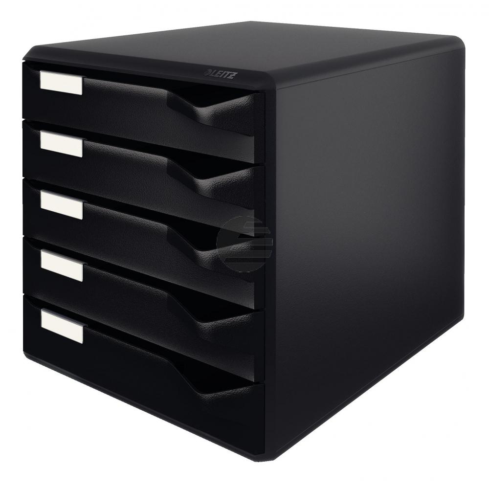 Leitz Bürobox 5 Schübe schwarz 291 x 352 x 190 mm