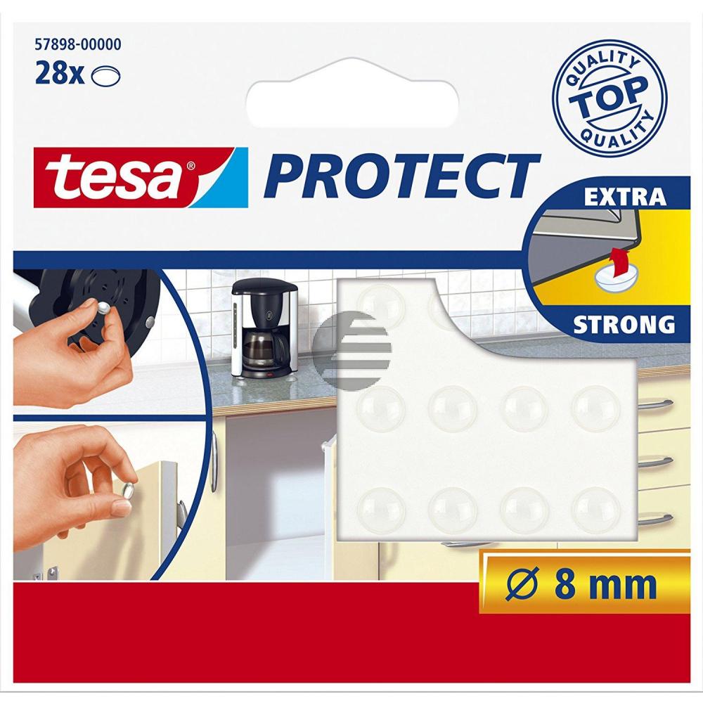 Tesa Protect Lärmstopper ø 8 mm transparent Inh.28
