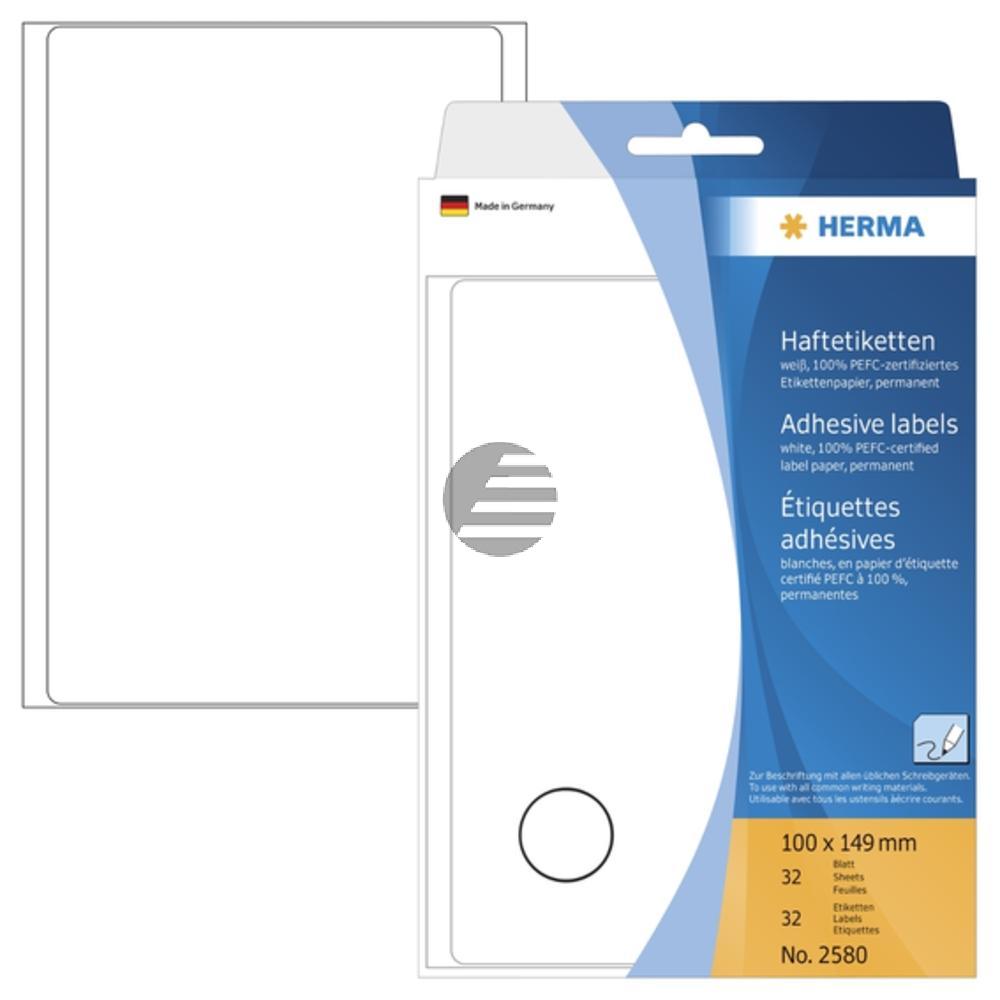 Herma Vielzwecketiketten weiß 100 x 149 mm Papier matt Inh.32