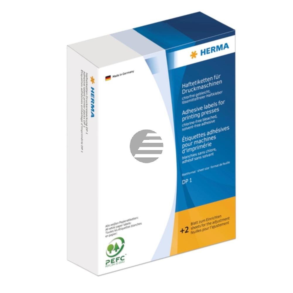 Herma Haftetiketten DP1 weiß 25 x 40 mm für Druckmaschinen DP1 matt