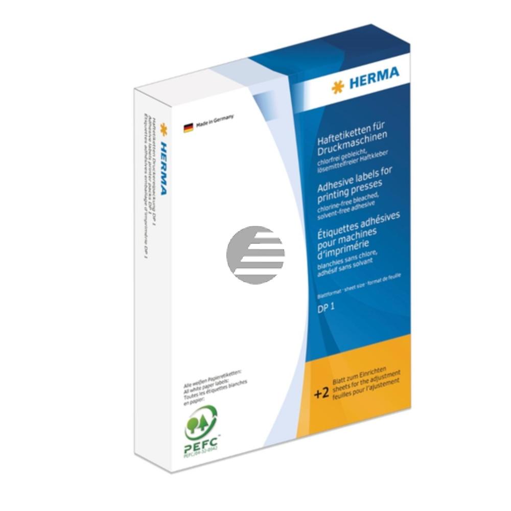 Herma Haftetiketten DP1 weiß 50 x 50 mm für Druckmaschinen DP1 matt