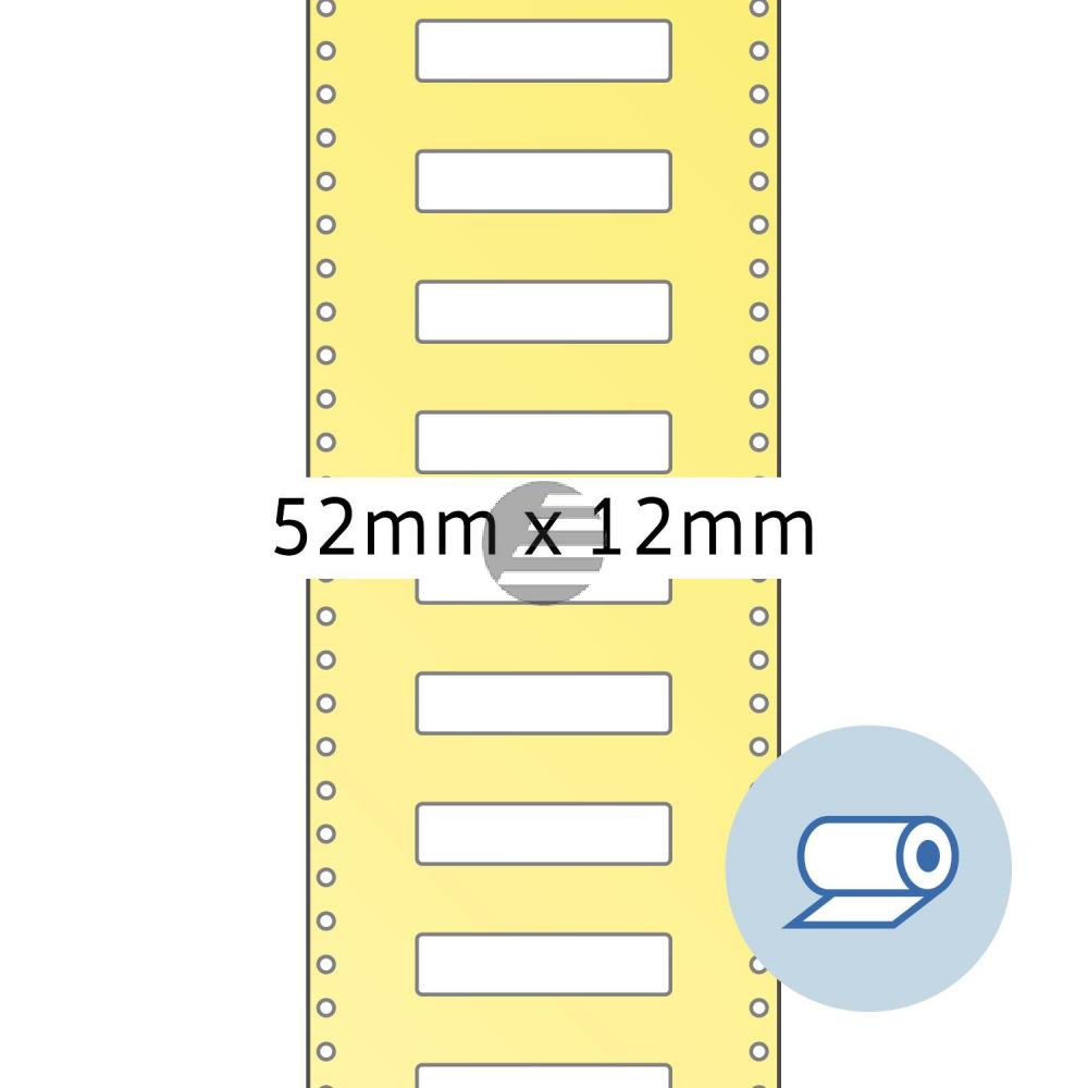 Herma Rollenetiketten weiß 52 x 12 mm Papier matt Inh.5000 Herma Rollenetiketten weiß 52 x 12 mm Papier matt Inh.5000