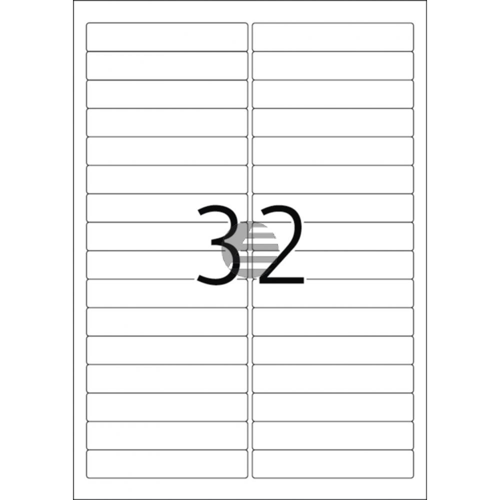 Herma Etiketten A4 weiß 96 x 16,9 mm Papier ablösbar Inh.800