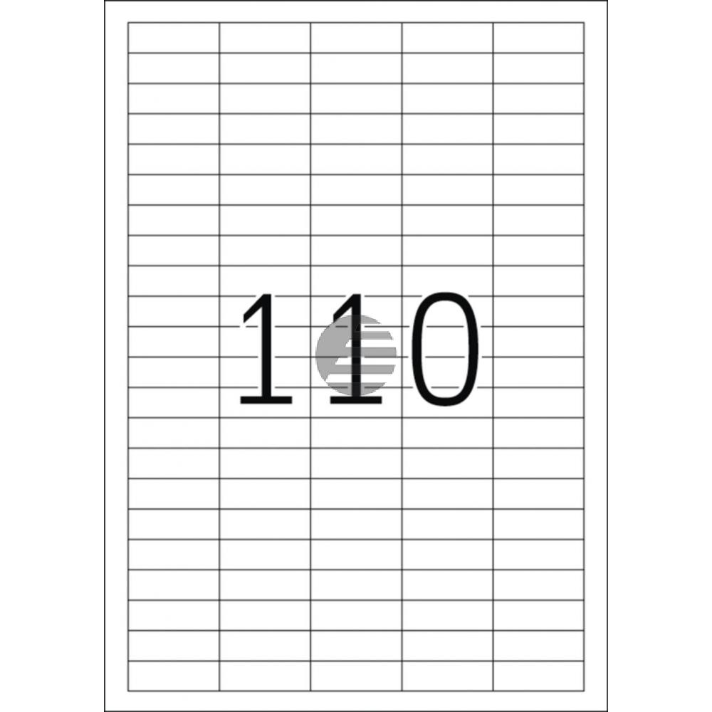 Herma Etiketten A4 weiß 38,1 x 12,7 mm Papier ablösbar Inh.2750