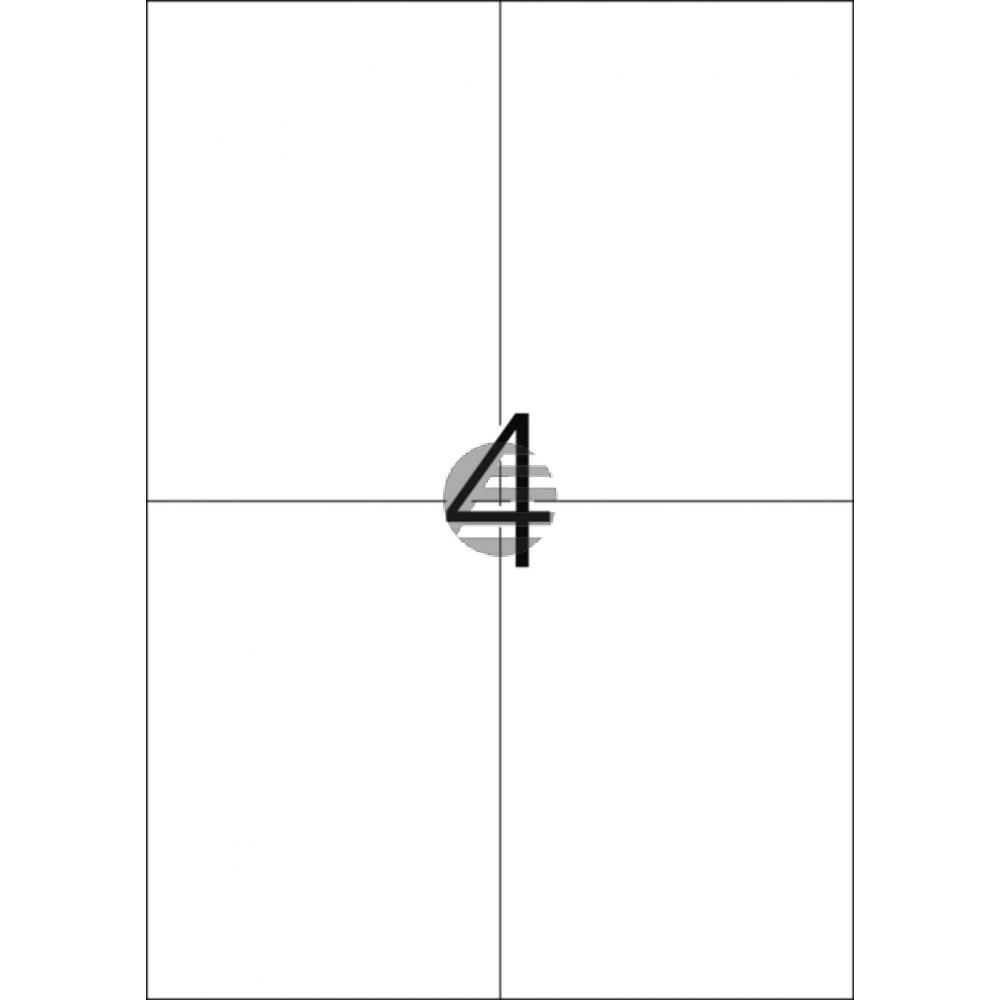 Herma Abdeck-Etiketten weiß 105 x 148 mm Papier blickdicht Inh.100