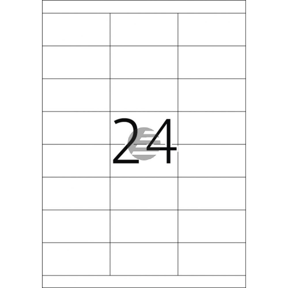 Herma Etiketten A4 weiß 70 x 33,8 mm Papier matt Inh.2400 100 Blatt