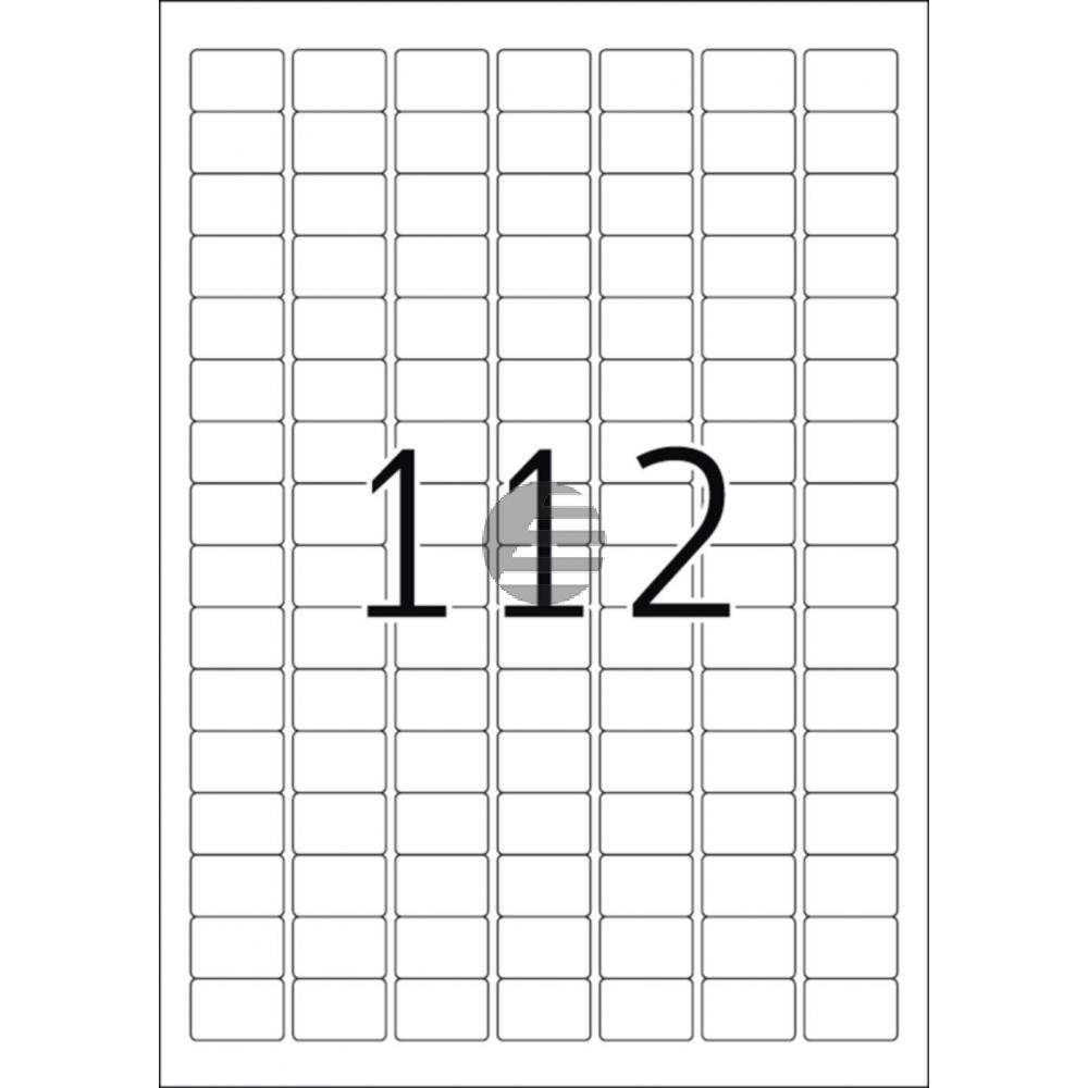 Herma Etiketten A4 weiß 25,4 x 16,9 mm Papier matt Inh.2800 25 Blatt