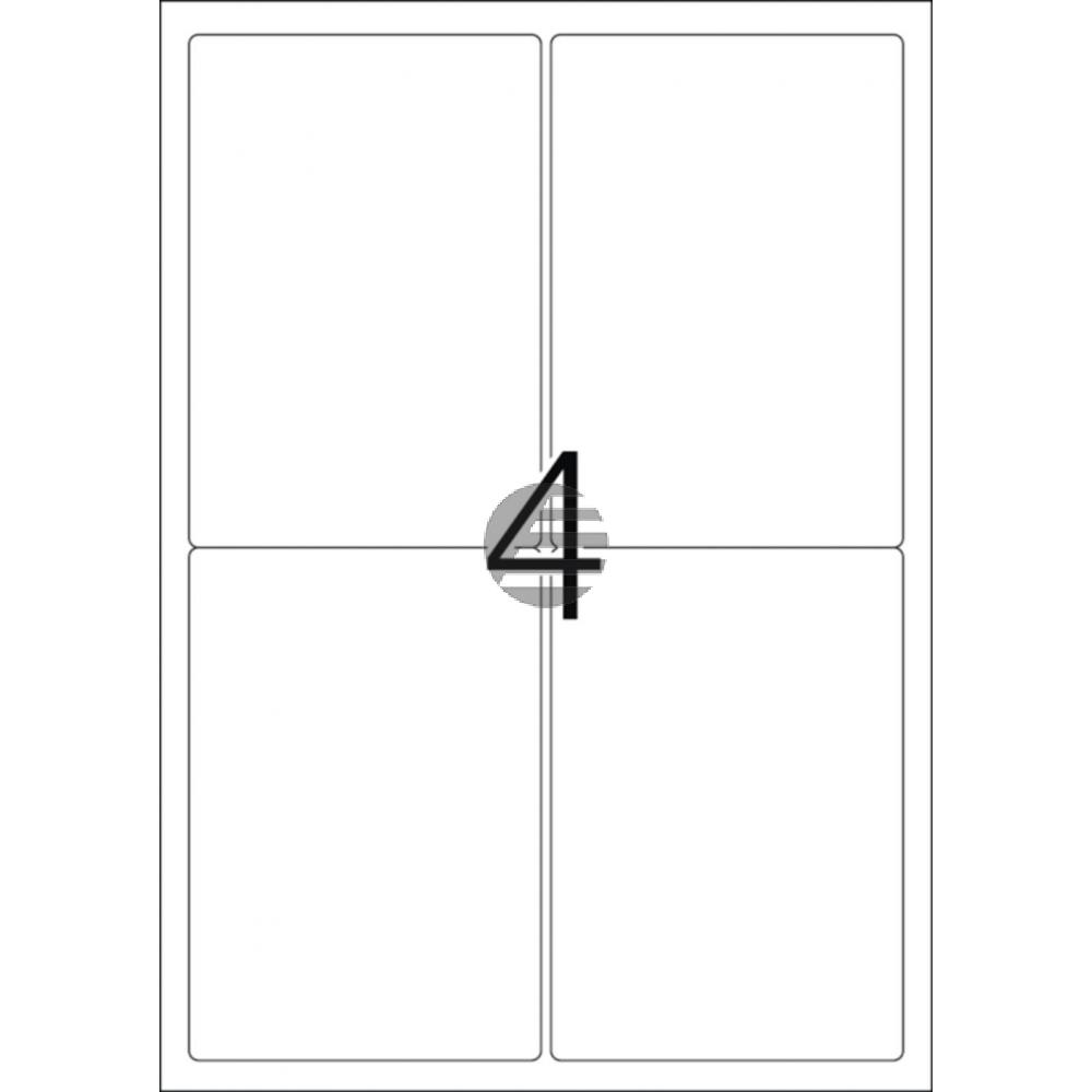 Herma Etiketten A4 weiß 96 x 139,7 mm Papier glänzend Inh.100