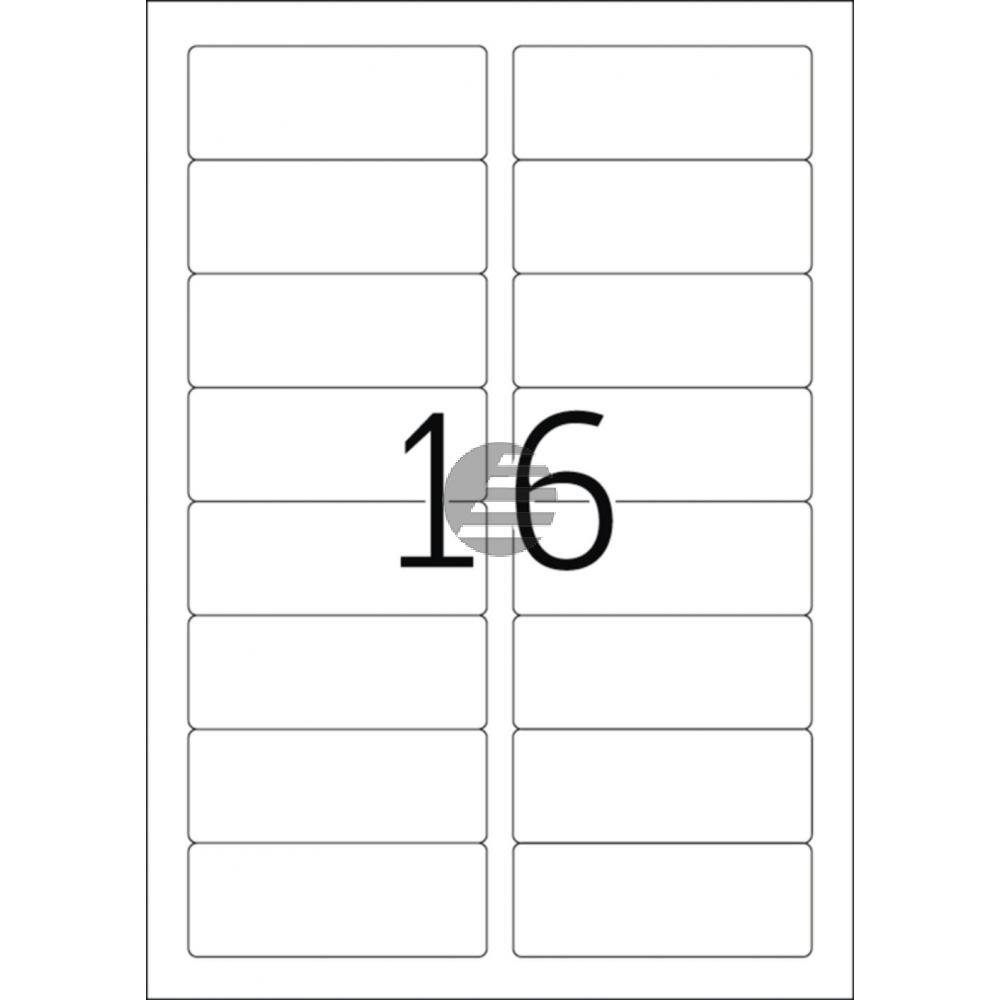 Herma Etiketten A4 weiß 88,8 x 33,8 mm ablösbar Papier Inh.1600
