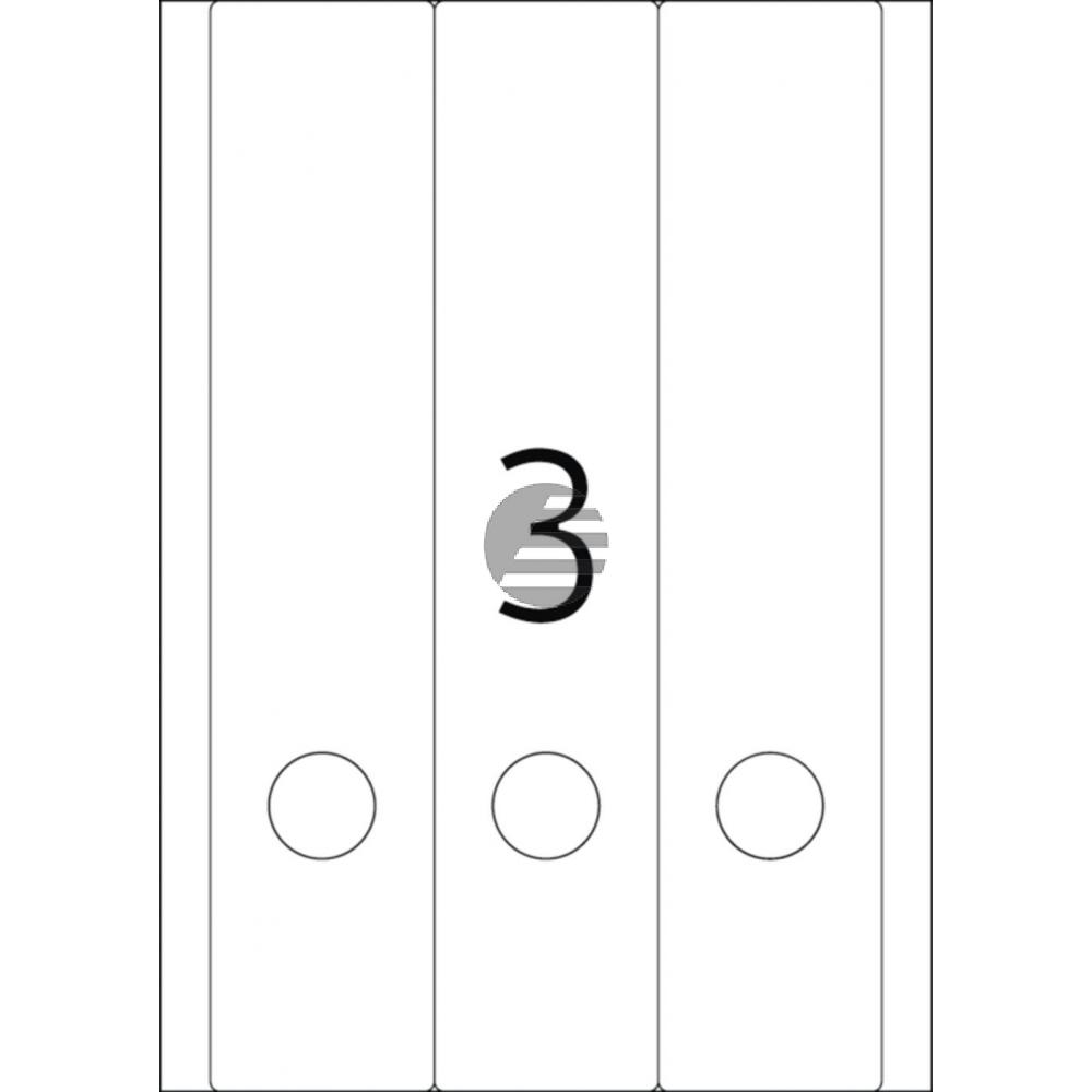 Herma Ordneretiketten weiß 61 x 297 mm Papier blickdicht Inh.75 St.