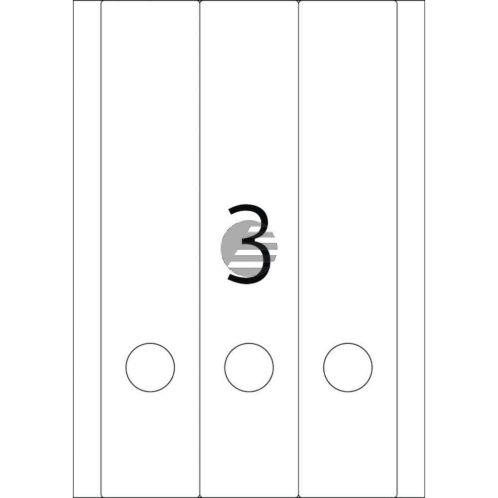Herma Ordneretiketten weiß 59 x 297 mm Papier blickdicht Inh.75 St.