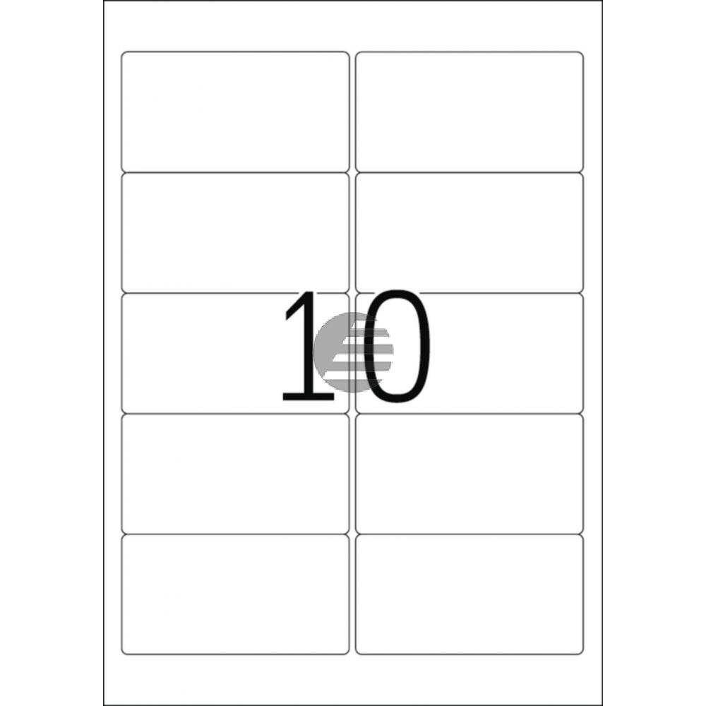 Herma Adressetiketten A4 weiß 96 x 50,8 mm ablösbar Papier Inh.1000