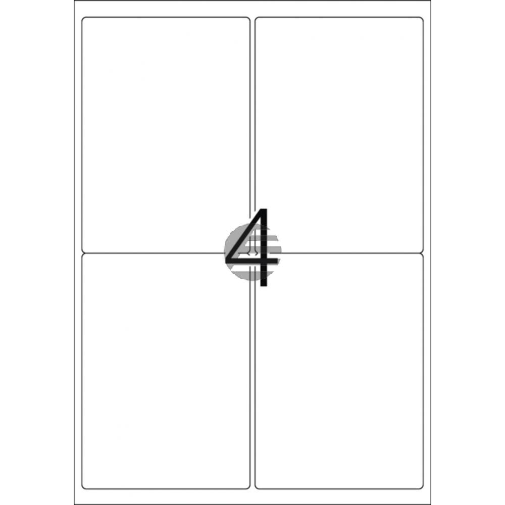 Herma Adressetiketten A4 weiß 99,1 x 139 mm ablösbar Papier Inh.400