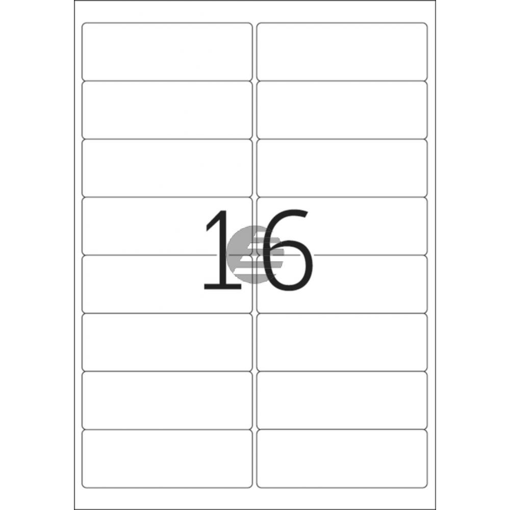 Herma Adressetiketten A4 weiß 99,1 x 33,8 mm ablösbar Papier Inh.1600