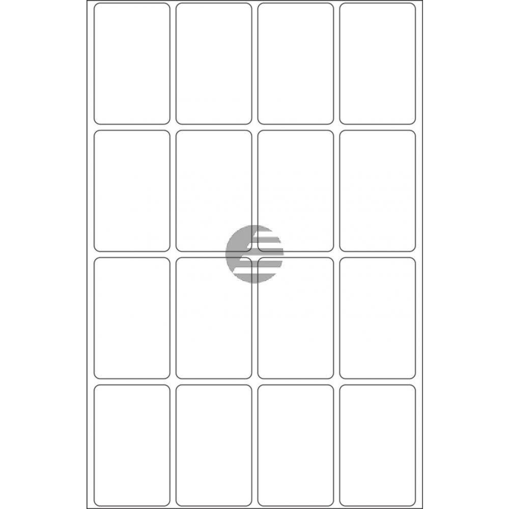 Herma Vielzwecketiketten weiß 25 x 40 mm ablösbar Papier Inh.512