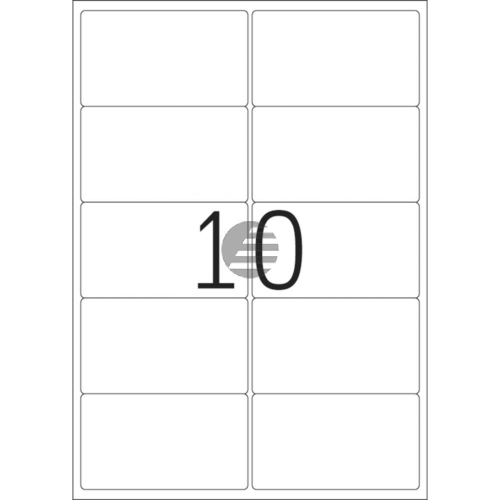 Herma Adressetiketten A4 weiß 99,1 x 57 mm Papier matt Inh.1000 repositionierbar