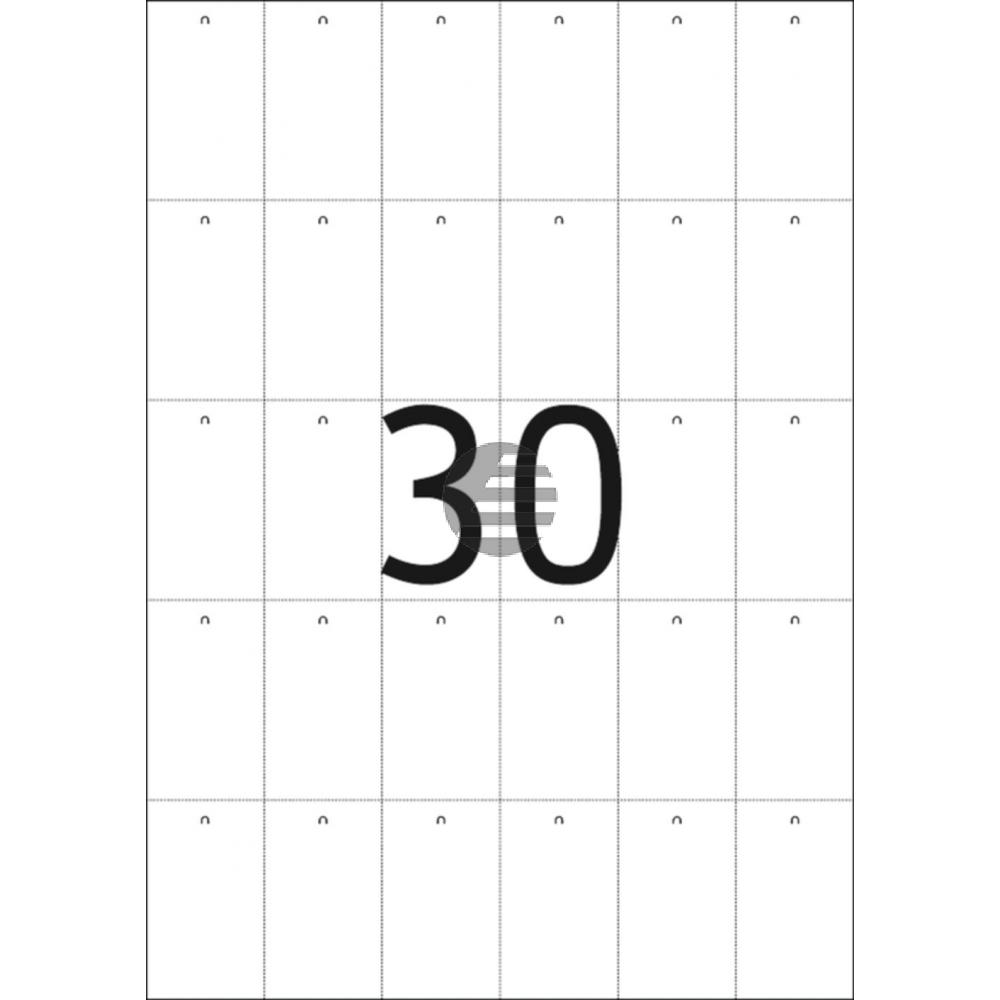 Herma Anhänger A4 weiß stabil 35 x 59,4 mm Papier/Folie/Pap. Inh.3000 nicht klebend perforiert