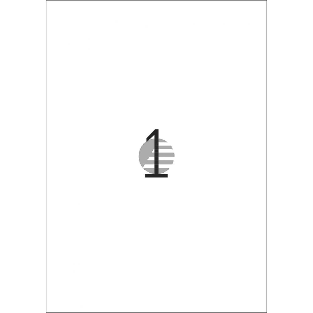Herma Folien-Etiketten A4 210 x 297 mm transparent Inh.25 klar glänzend