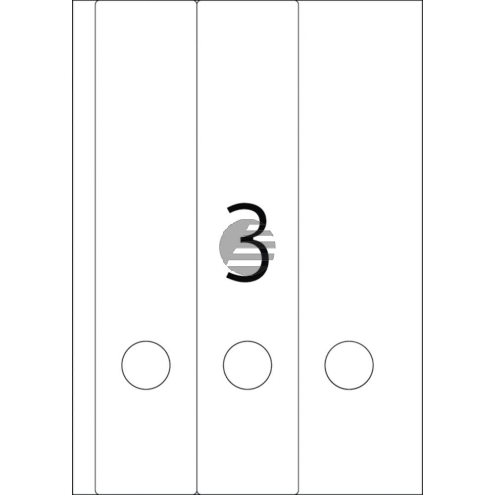 Herma Inkjet Ordneretiketten A4 weiß 61 x 297 mm Papier matt Inh.75