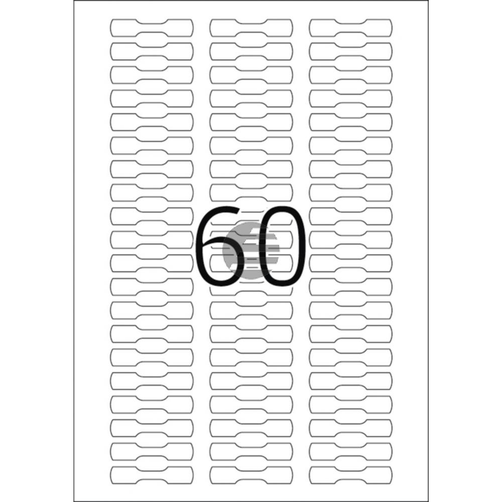 Herma Ringetiketten A4 weiß 49 x 10 mm Papier matt Inh.1500 St. blickdicht