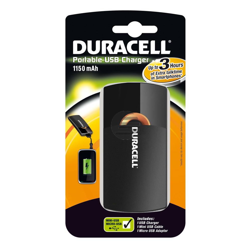 Duracell USB-Ladegerät tragbar 1150mAh