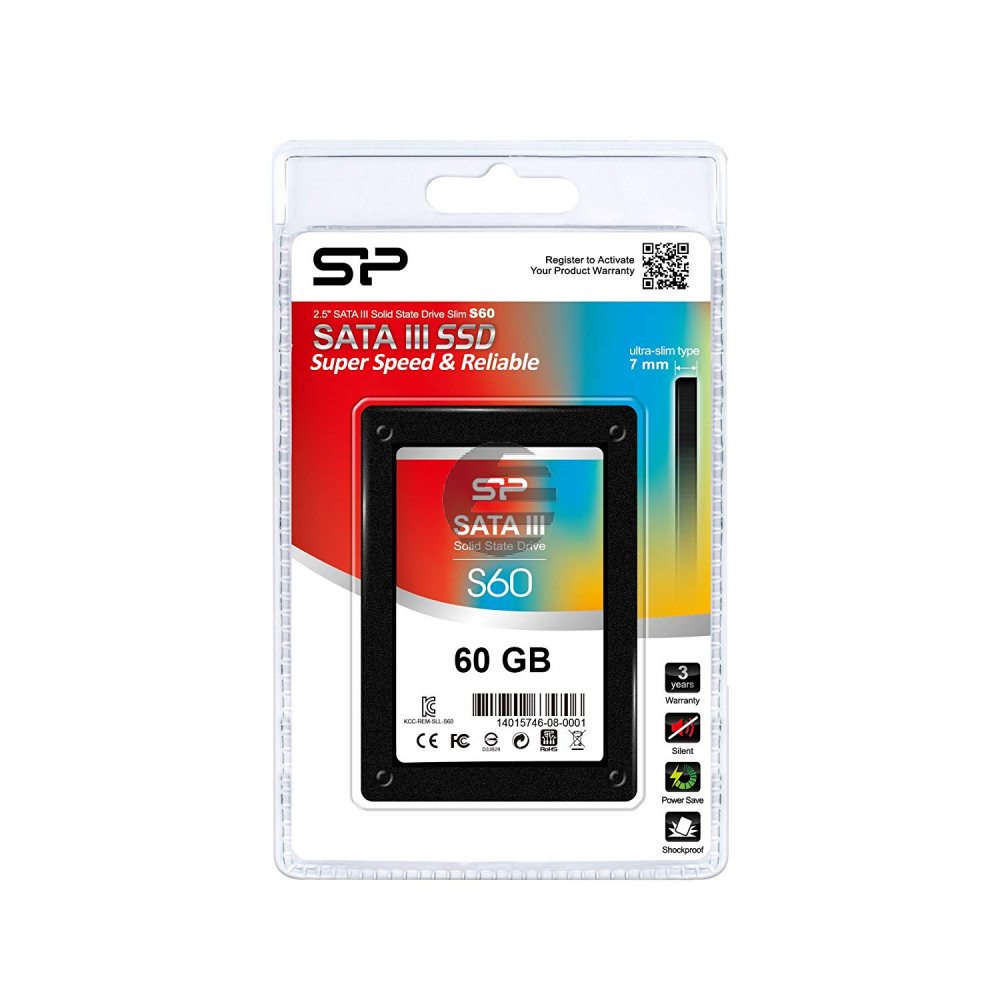 SP S60 2.5 SSD SATA III 60 GB silver int. SSD