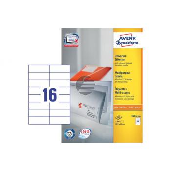 AVERY ZW. Etiketten 105×37mm 3484-200 weiss 3200 Stück