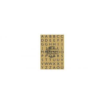 HERMA Buchstaben-Etiketten 13×12mm 4145 gold/schwarz, A-Z 4 Stück