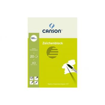 CANSON Zeichenblock A3 100050301 blanko,90g 20 Blatt