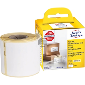 AVERY ZW. Versand-Etiketten 101x54mm AS0722430 weiss, Rolle 220 Stück