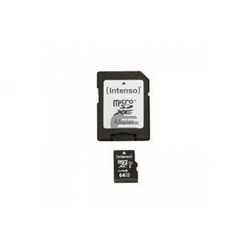 INTENSO Micro SDXC Card PREMIUM 64GB 3423490 with adapter, UHS-I