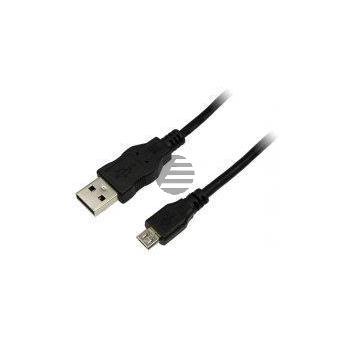 LogiLink Micro USB Kabel 1,80 m schwarz, im Polybag