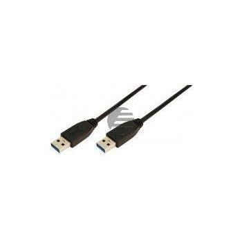 LogiLink Kabel USB 3.0 Typ-A auf Tylp-A, Schwarz, 2 Meter