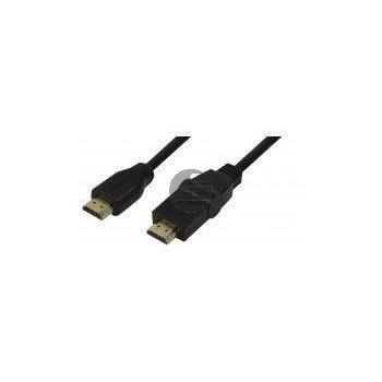 LogiLink HDMI Cable 1.4, 2x HDMI male, black,  1,8 m, 180 degree