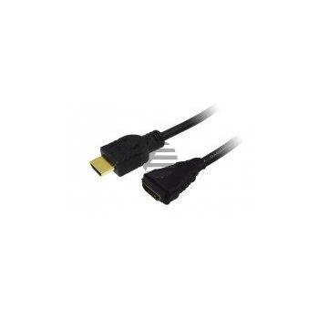 LogiLink HDMI Cable 1.4, HDMI male / female, black,  1,0 m