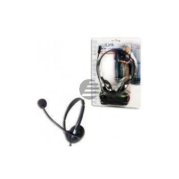 LogiLink Stereo Headset Kopfhörer mit Mikrofon Easy