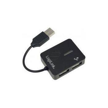 LogiLink USB 2.0 Hub 4-Port, Smile, schwarz