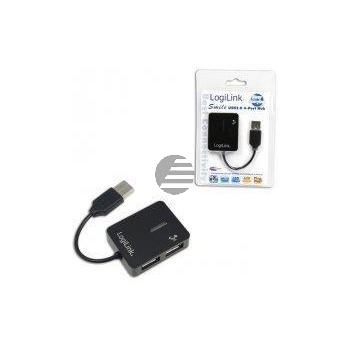 LogiLink USB 2.0 Hub 4-Port, Smile, schwarz