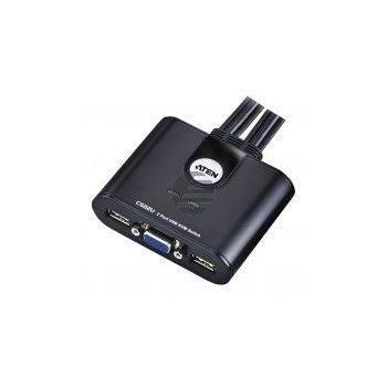 LogiLink KVM-Switch mit 2 Ports für USB-Eingabegeräte und VGA-Grafik Aten