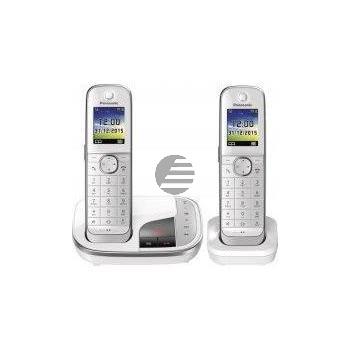 Panasonic KX-TGJ322GW schnurloses Duo-DECT Telefon mit AB, weiß
