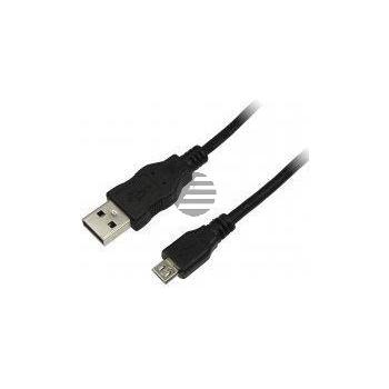 LogiLink Micro USB Kabel 3,00 m schwarz, im Polybag