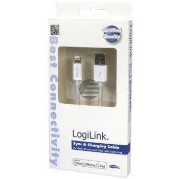 LogiLink USB zu Lightning Kabel 1 m weiß
