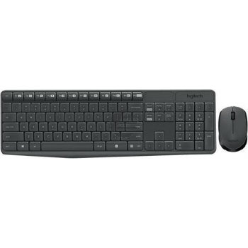 Logitech kabellose Tastatur und Maus MK235, schwarz