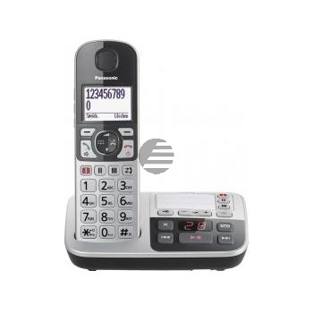 Panasonic KX-TGE520GS schnurloses Single-DECT Telefon, silber-schwarz